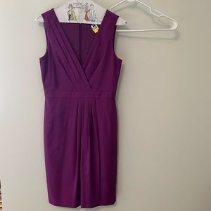 JCrew suiting dress in a dark magenta with v neck